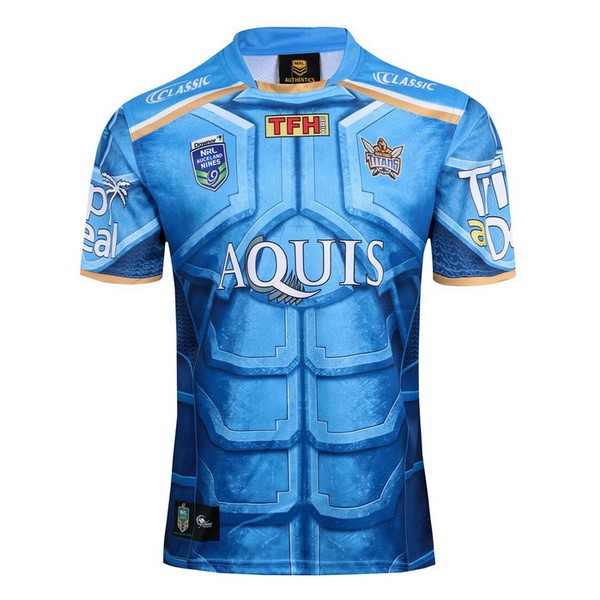 Tailandia Camiseta Gold Coast Titans Classic 2017 2018 Azul