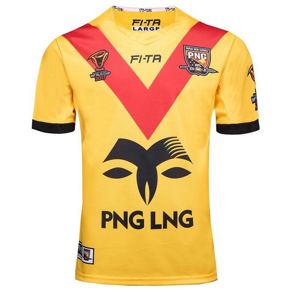 Tailandia Camiseta Papúa Nueva Guinea RLWC 1ª Kit 2017 2018 Amarillo